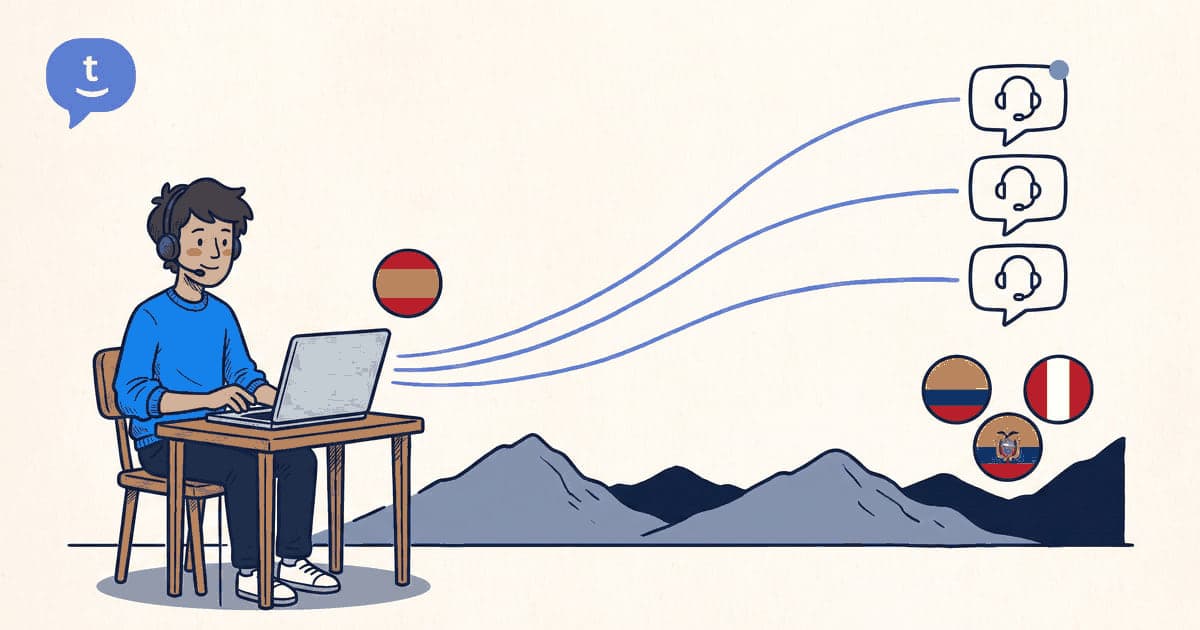 Illustration for the TwinPhone guide: Claro Customer Service from Spain: Verified Numbers for Colombia, Perú and Ecuador